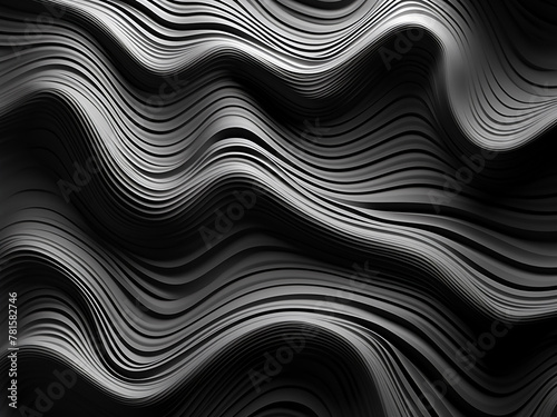 Use monochrome wave pattern seamlessly for diverse surfaces