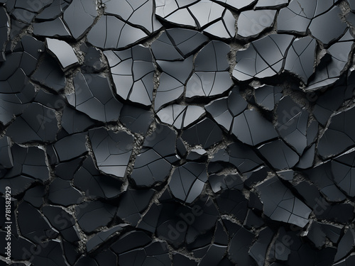 Abstract background created with 3D rendering of a cracked wall