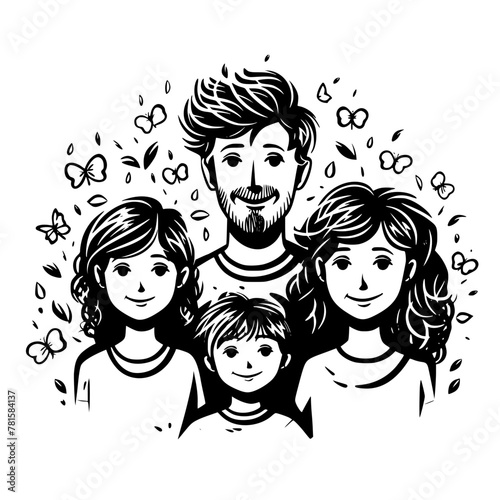 stick family svg bundle, stick family clipart, stick family cut files, huge pack of stick figure svg, svg files for cricut, family svg png bundle, family clipart, fathers day svg, father and children 