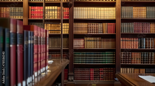 Rows of Books and References in law Firm, Law Library , historical library ,Gain knowledge and learn , library 