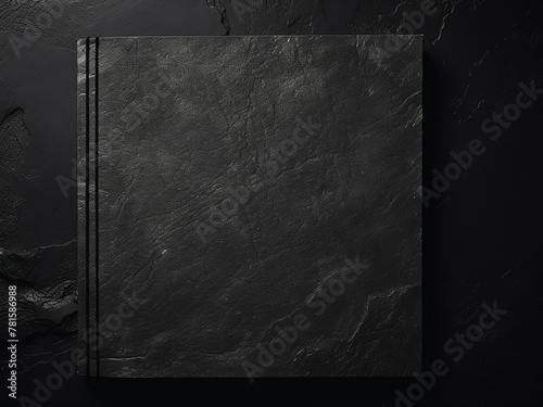 Dark paper texture creating a black notepad page background