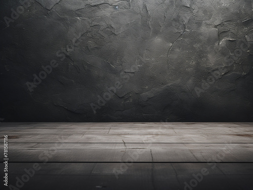 Decorative backdrop: dark concrete with subtle focus photo
