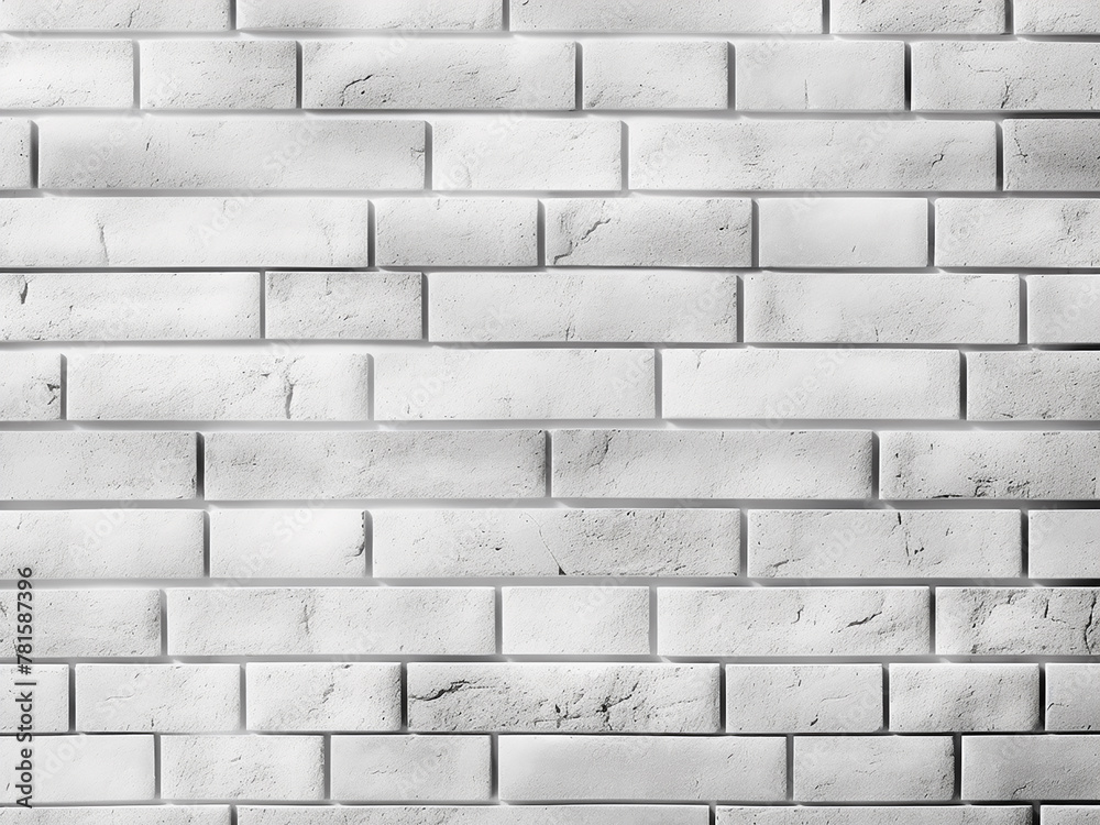 Fototapeta premium Modern interior and exterior design with white brick wall backdrop