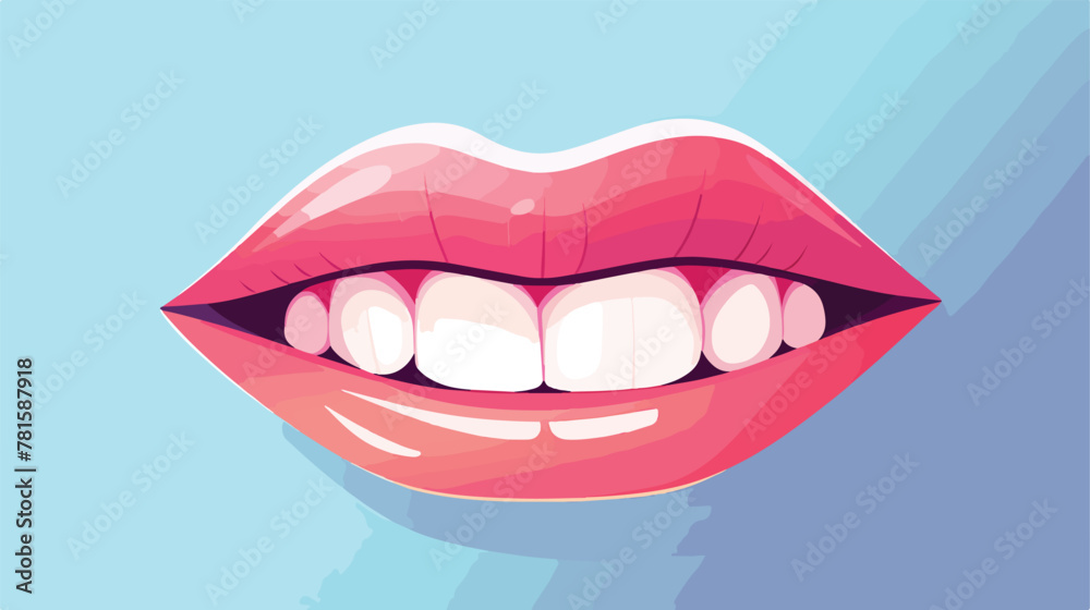 Mouth concept represented by smile cartoon. isolate