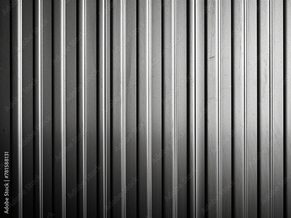 Fototapeta premium Steel plate with corrugated chrome texture, vintage appearance