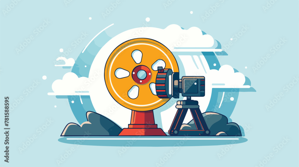 Movie icon design 2d flat cartoon vactor illustrati