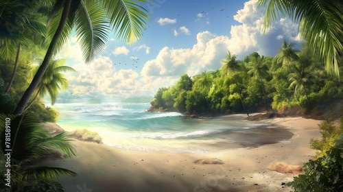 Tropical beach idyllic bay © Sandro