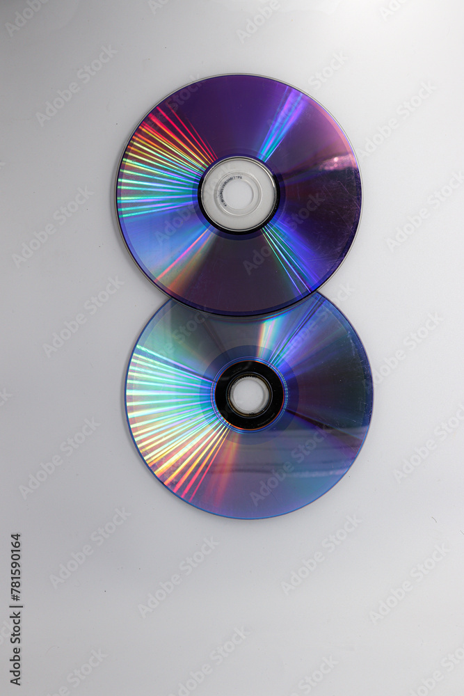 2 DVD on isolated white background. 2 DVD on isolated white background.