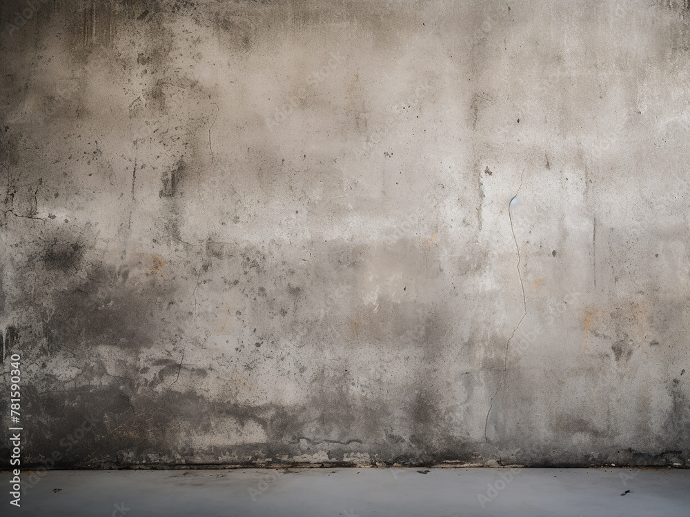 Fototapeta premium Grungy and smooth concrete wall serves as background