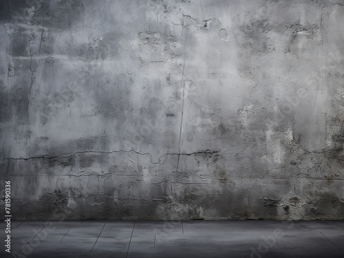 Grey wall texture in grunge style, suitable for backgrounds photo