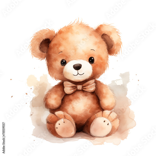 teddy bear on white