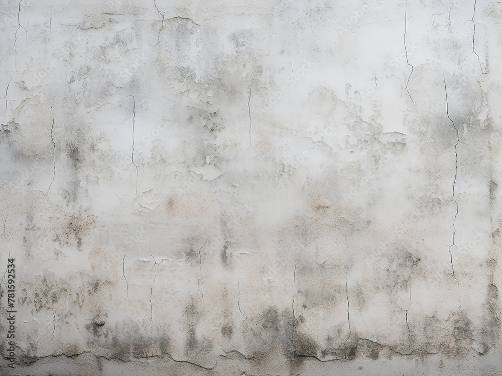 Obraz premium Old concrete wall features white grunge plaster