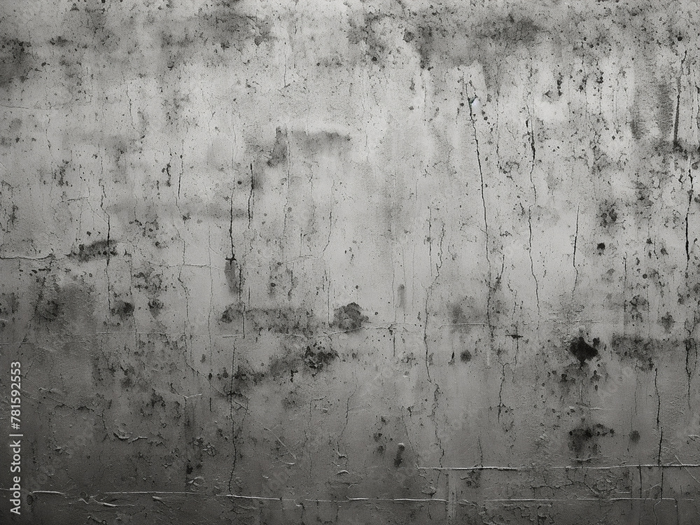 Fototapeta premium Distress texture rendered in monochrome on old concrete wall
