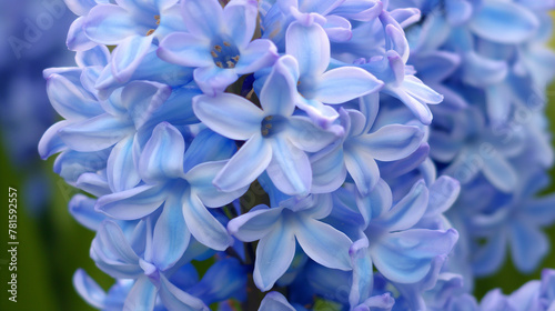 Zbli  enie na niebieski kwiat ro  liny z gatunku hiacynt