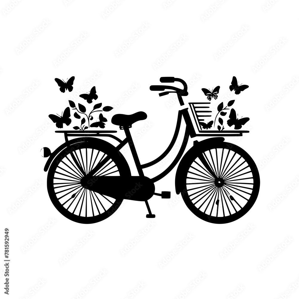Obraz premium Bicycle SVG, Bike SVG, Bicycle Cut File, Bike Cut File, Bicycle Vector, Bike Vector, Bicycle Clipart, Bike Clipart, Cricut, Png, Silhouette, Mountain Bike Svg bundle, svg files for cricut, digital dow