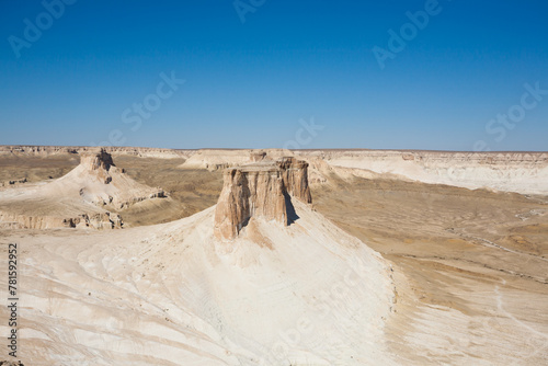Stunning Mangystau landscape, Kazakhstan. Rock pinnacles view, Bozzhira valley photo