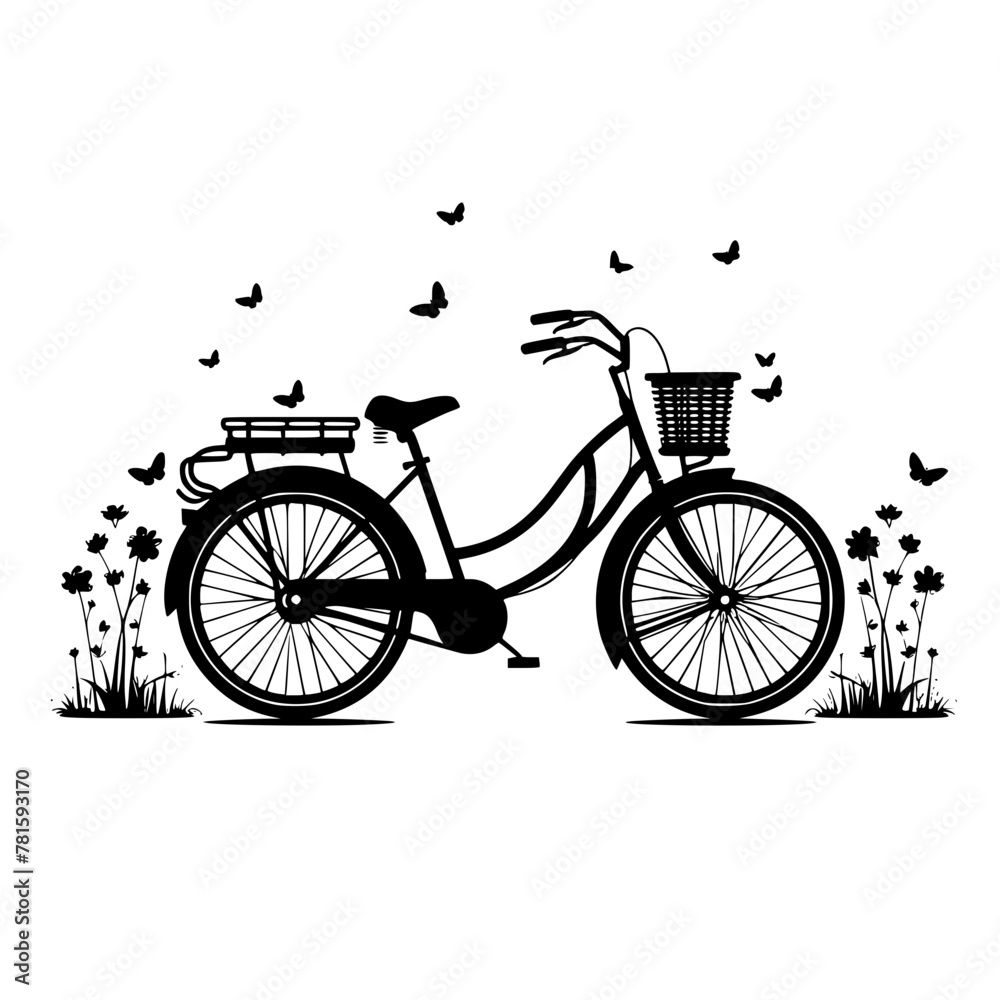 Obraz premium Bicycle SVG, Bike SVG, Bicycle Cut File, Bike Cut File, Bicycle Vector, Bike Vector, Bicycle Clipart, Bike Clipart, Cricut, Png, Silhouette, Mountain Bike Svg bundle, svg files for cricut, digital dow