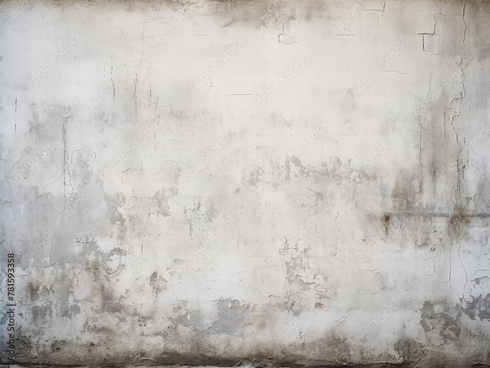 Background or texture showcasing grunge on an old white wall