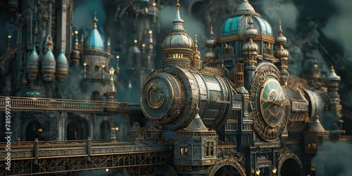 city, steampunk, industrial, gears, machinery, Victorian, retro-futuristic, steam, technology, clockwork, brass, pipes, dystopian, urban, mechanical, gears, steam engine, invention, innovation, cyberp