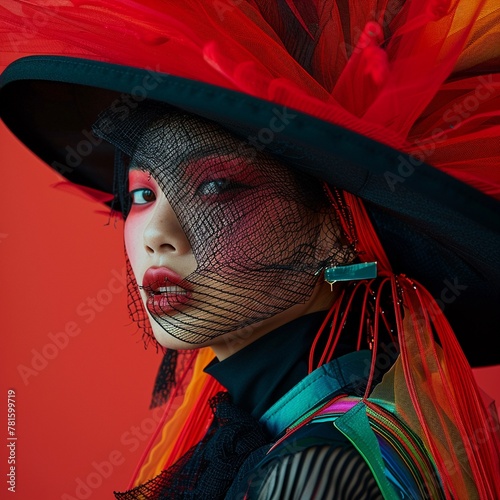 AvantGarde Aesthetics Artistic fashion photography that pushes the boundaries of conventional style, showcasing bold and innovative looks in striking clarity, vibrant photo