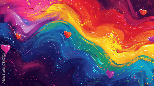 pride and love rainbow background 