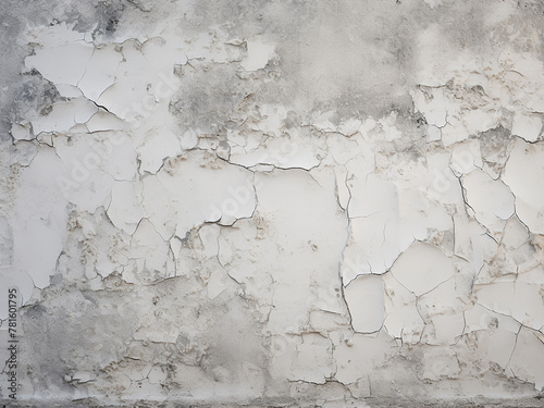 Building wall displays aged plaster  cracks  and chips