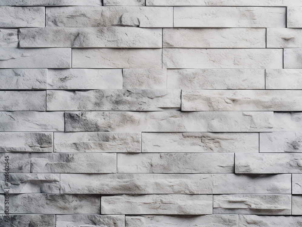 Fototapeta premium White bricks formed by concrete blocks, serving as background or texture material