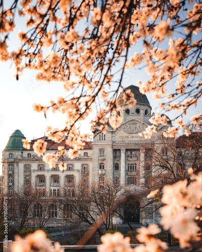 Photography Gellert thermal baths in Budapest in spring