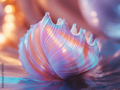 Blurred seashell background with space for web design