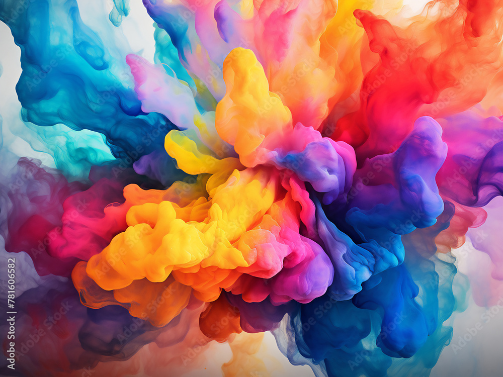 Fototapeta premium Abstract backdrop painted in watercolor technique