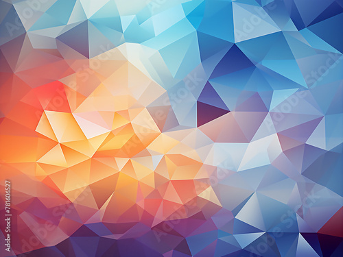 3D render of low polygon triangle background texture