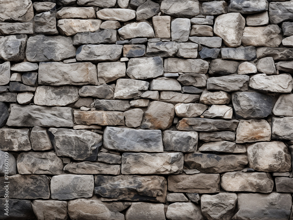 Photo depicts the textured surface of a stone wall
