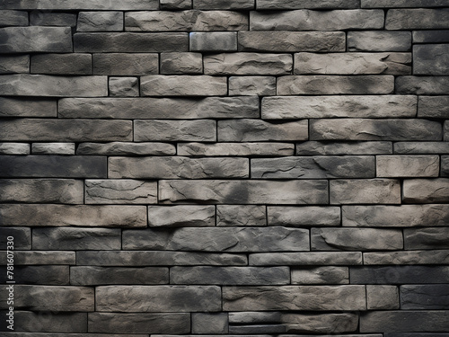 Gray brick stone wall adds decorative flair to the background
