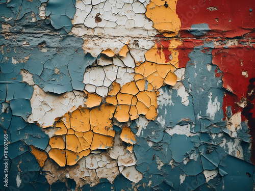 Textured beauty is found in the cracks of old paint