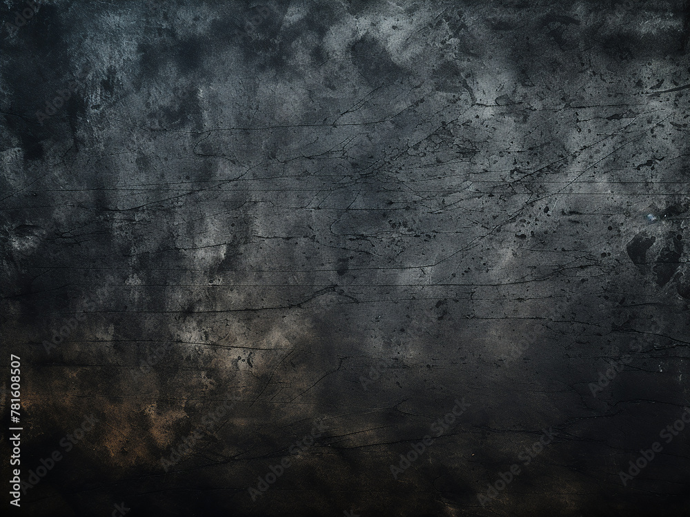 Grungy textured background depicts a black wall with scratches