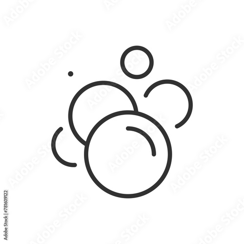 Bubbles, linear icon. Line with editable stroke, foam