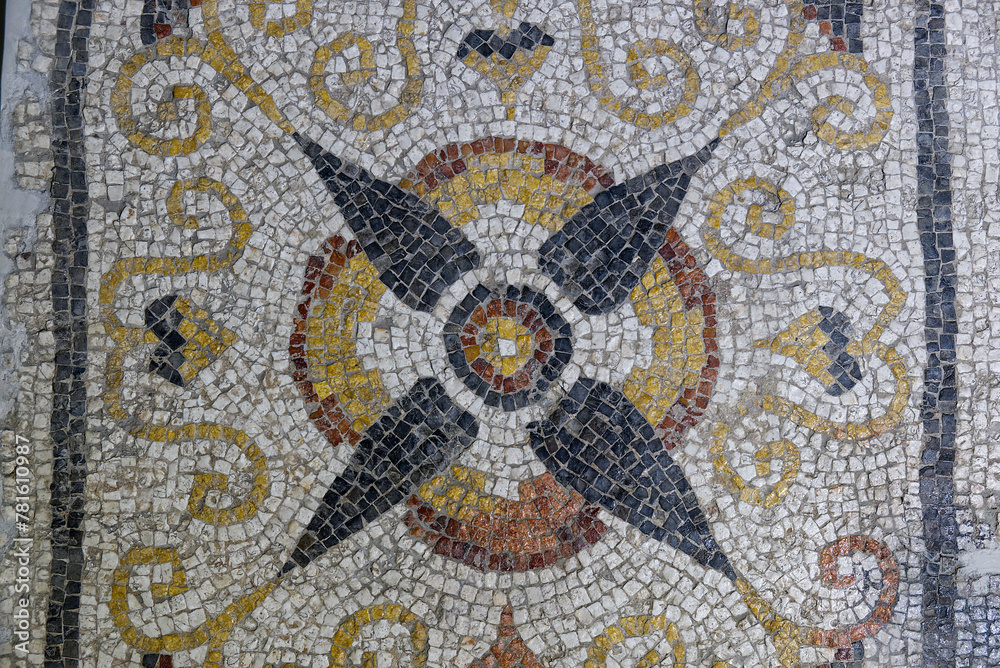 beautiful design in a mosaic floor