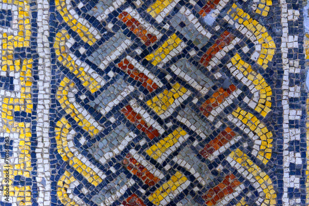 beautiful design in a mosaic floor beautiful design in a mosaic floor
