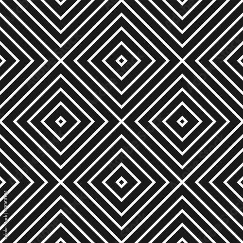 Seamless pattern with rhombic monochrome composition. Vector illustration
