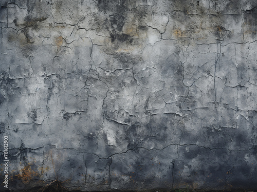 Cracked wall: urban, grunge, black, and dirty