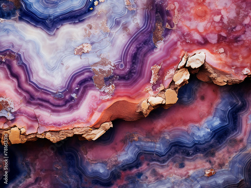 Colorful mineral texture depicted in the image