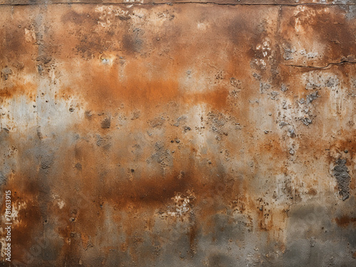 Background showcases a natural-colored rusted wall texture