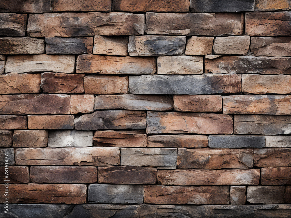 Obraz premium Weathered sandstone brick wall, perfect for textures