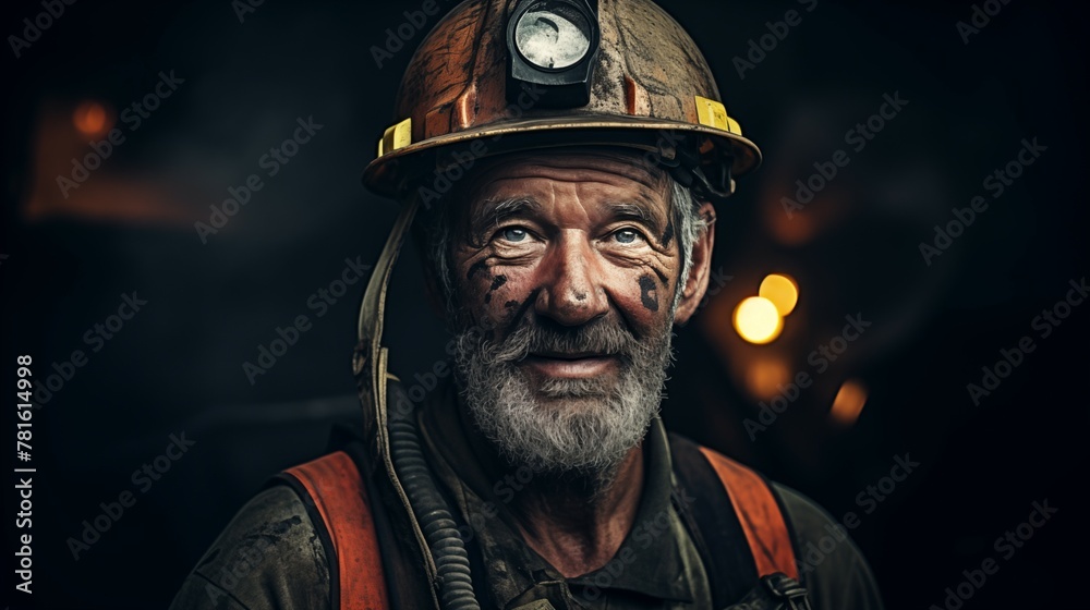 Portrait photograph of coal miner Portrait photograph of coal miner