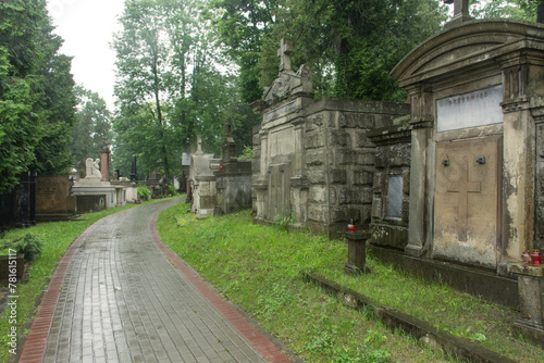 Cmentarz Łyczakowski we Lwowie w deszczu © Grzegorz Polak