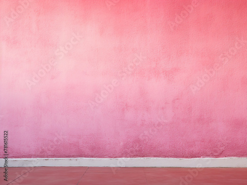 Sharp focus detail reveals rough, vivid texture of pink wall