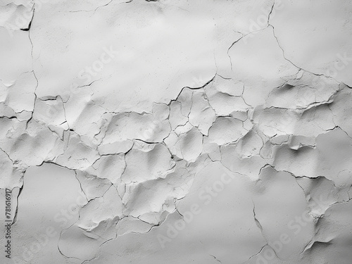 Monochrome design background highlights texture of white stone decorative plaster or concrete wall