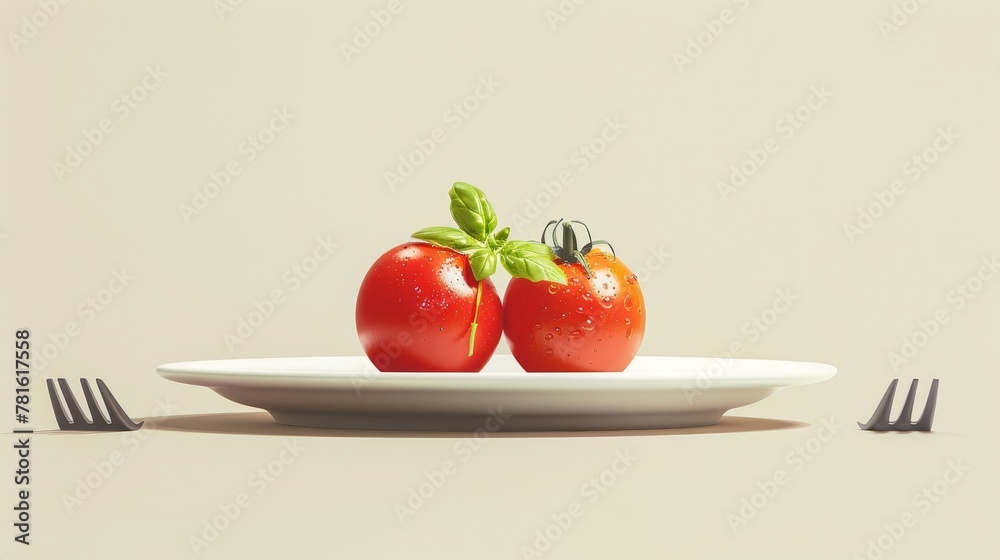 A minimalist style of delicious food A minimalist style of delicious food