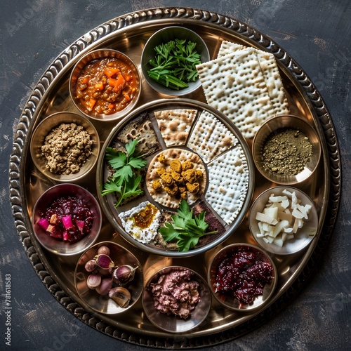 Matzah, Passover Seder plate