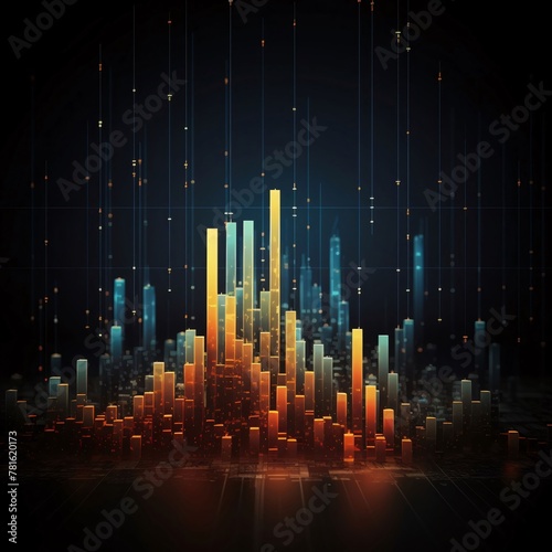 abstract futuristic technology background with high tech graphs, vector illustration.